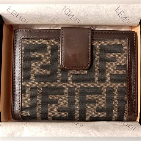 fendi zucca monogram bifold|Fendi zucca for sale.